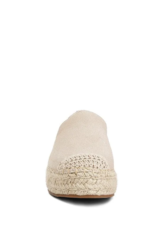 Rag & Co Ellerie Suede Flatform Heel Espadrilles