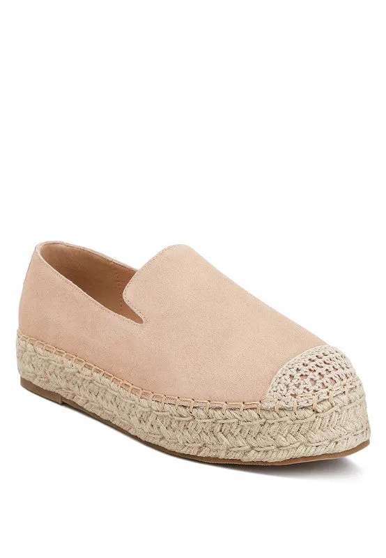 Rag & Co Ellerie Suede Flatform Heel Espadrilles