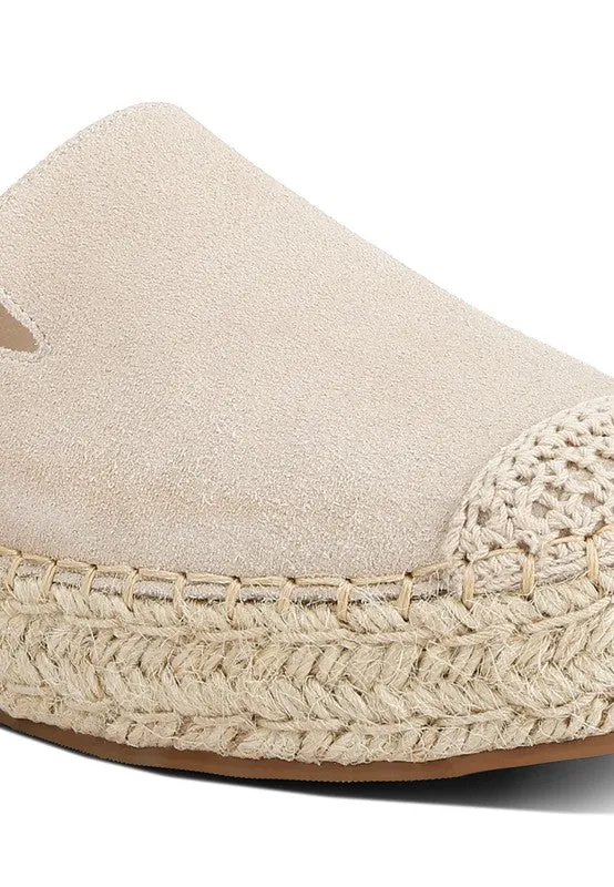 Rag & Co Ellerie Suede Flatform Heel Espadrilles