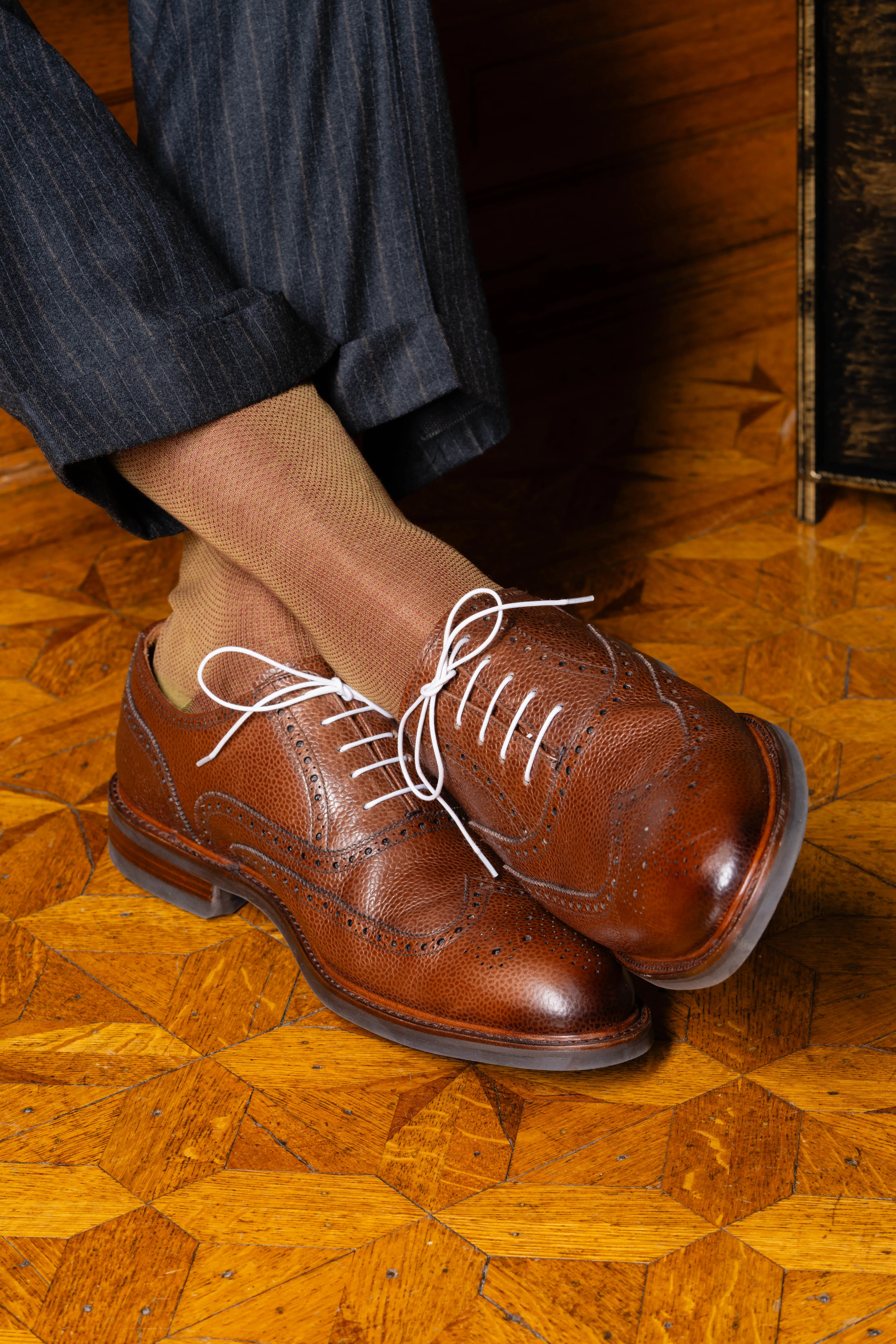 Round White Waxed Cotton Shoelaces