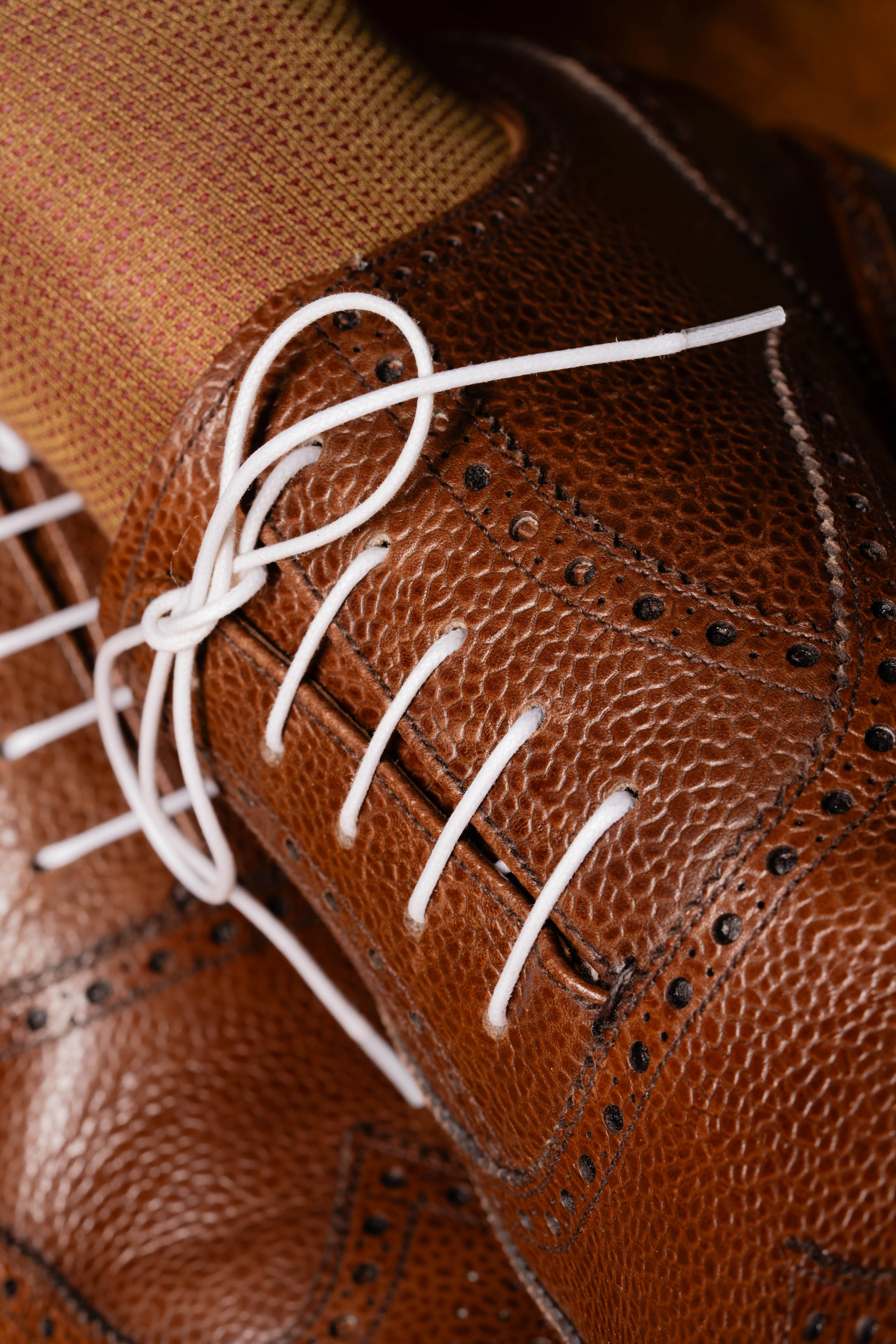 Round White Waxed Cotton Shoelaces