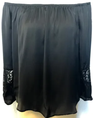 SATIN OFF SHOULDER TOP