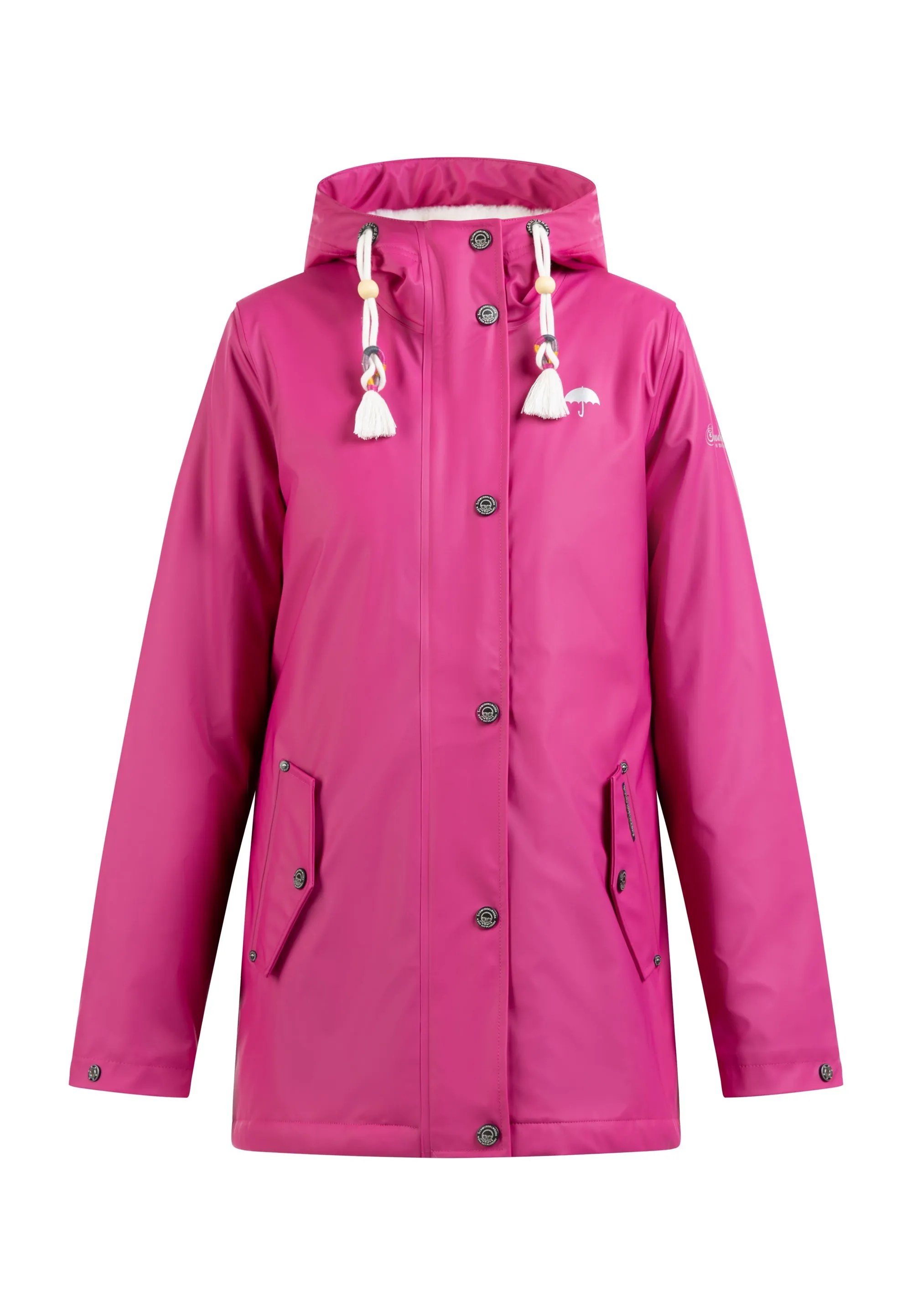Schmuddelwedda Women's Rain Jacket With Faux Fur Lining