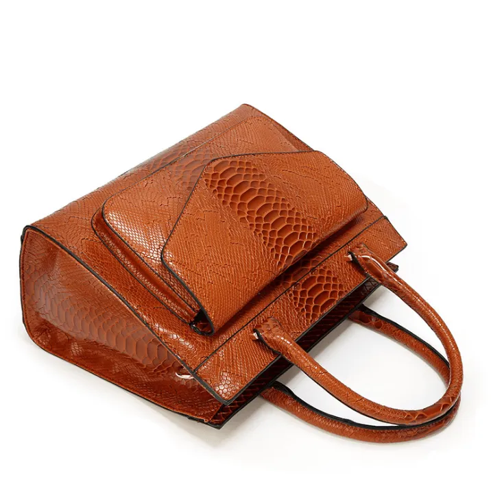 Seasonprestige LuxeGlam Monogram Tote Women Brown Handbags