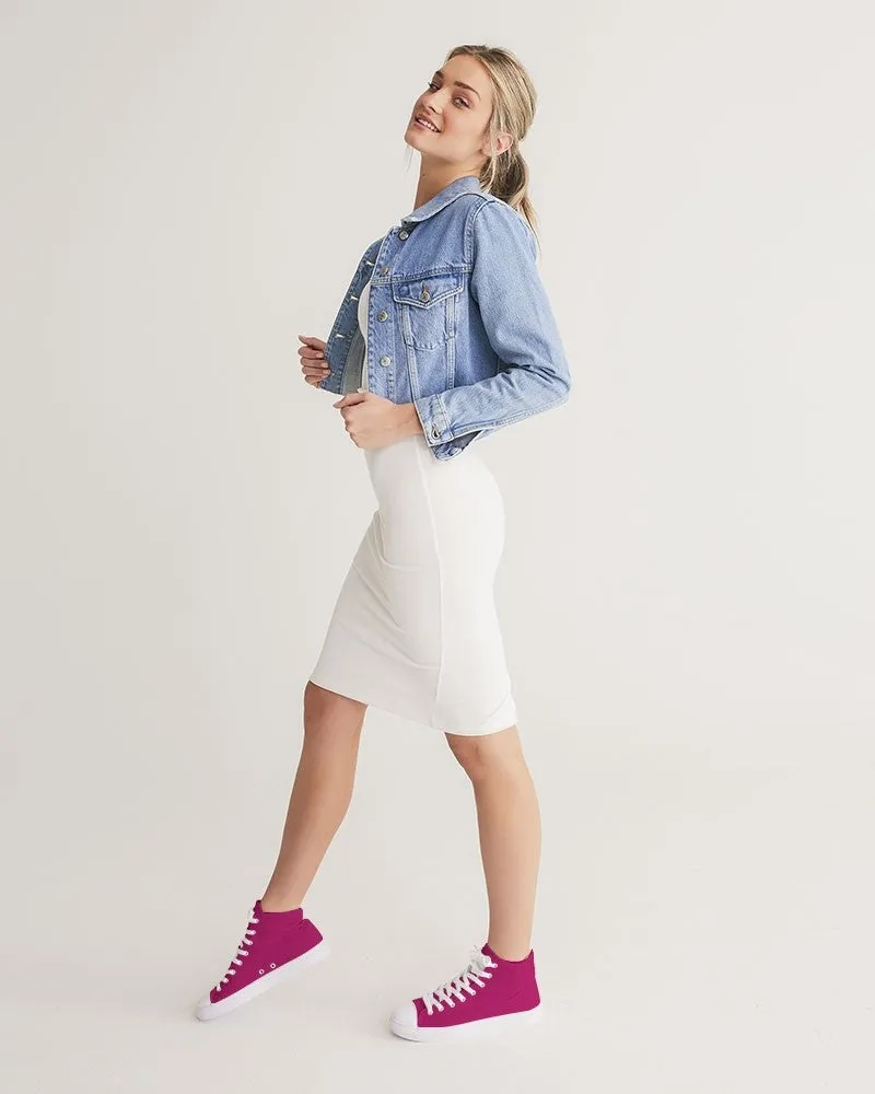 Shaded Pink High-Top Canvas Sneakers | Women's | C0M100Y25K30
