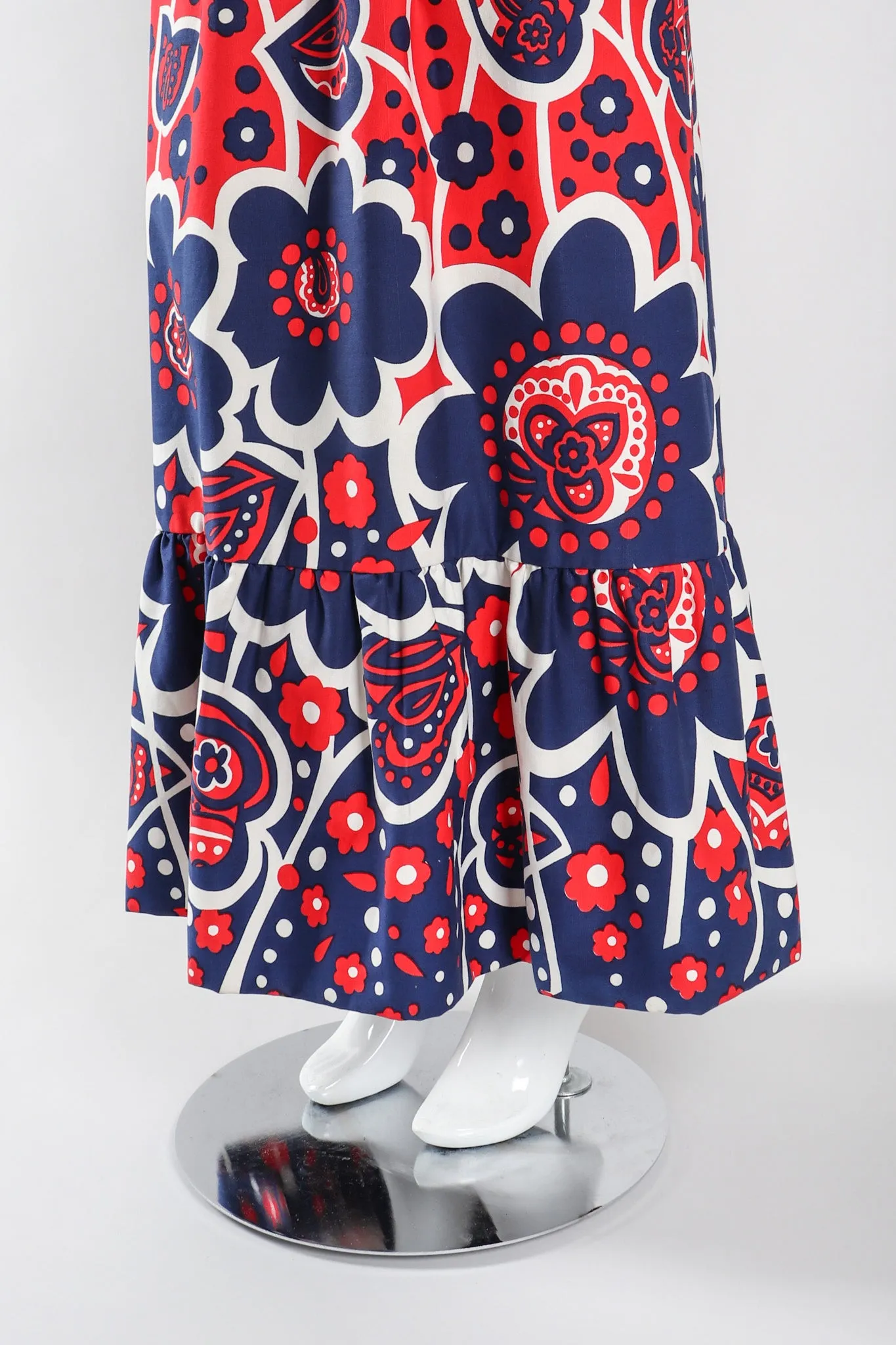 Shawl Collar Floral Dress