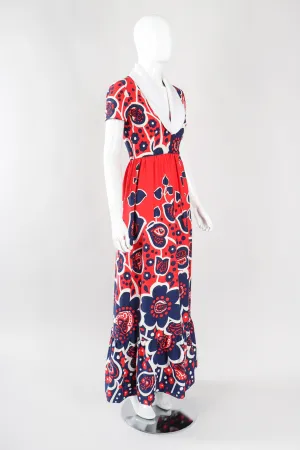 Shawl Collar Floral Dress