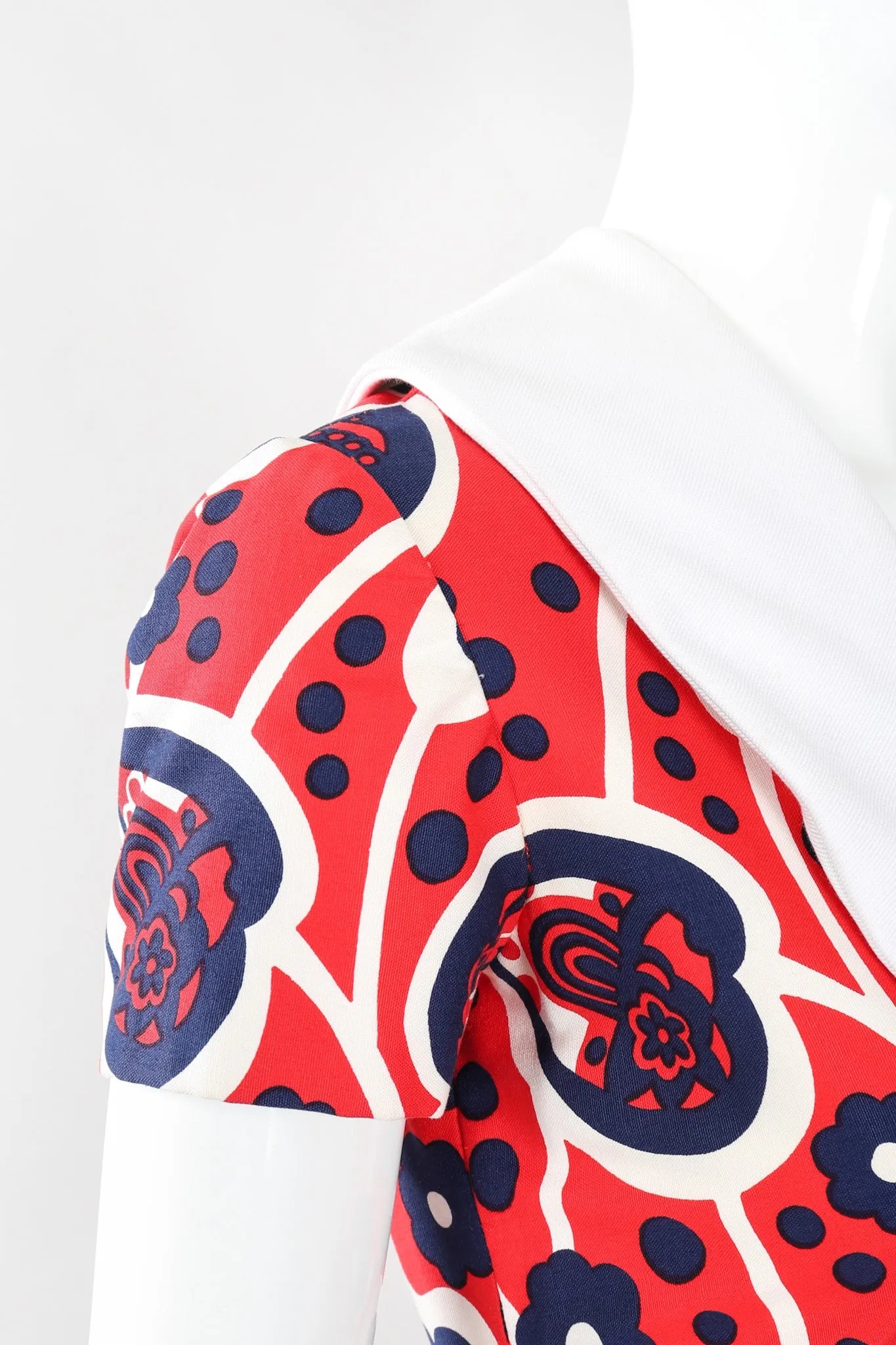 Shawl Collar Floral Dress