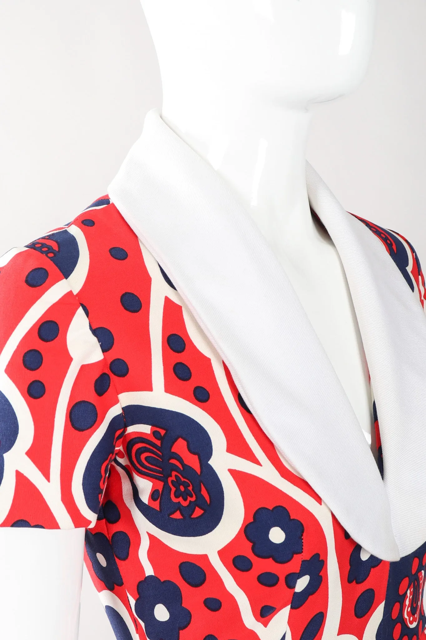 Shawl Collar Floral Dress