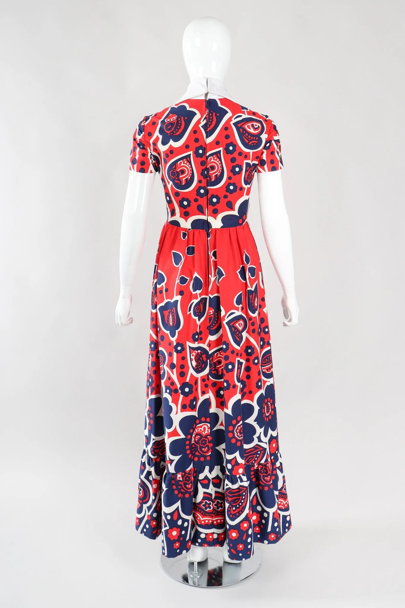 Shawl Collar Floral Dress