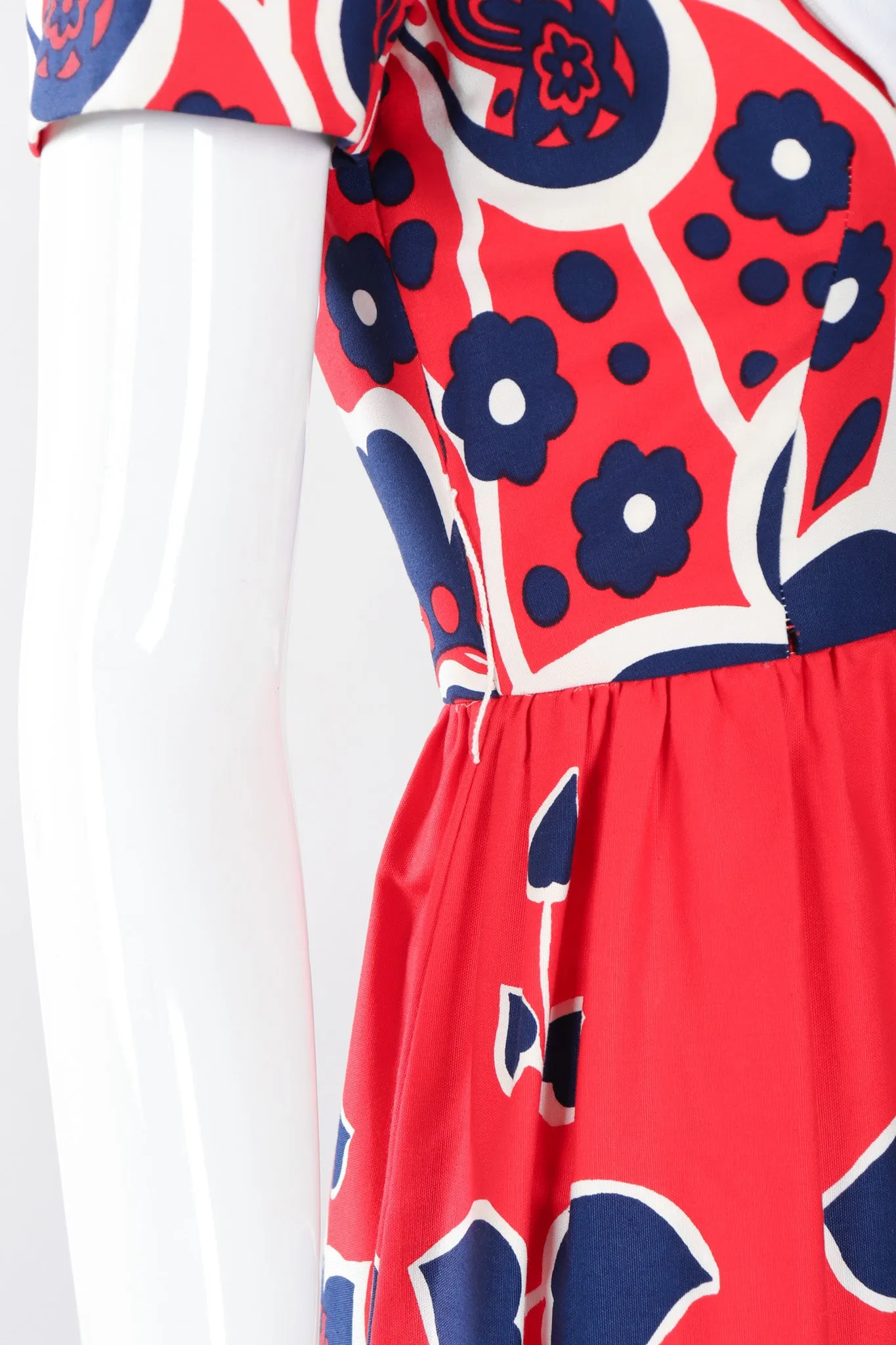 Shawl Collar Floral Dress