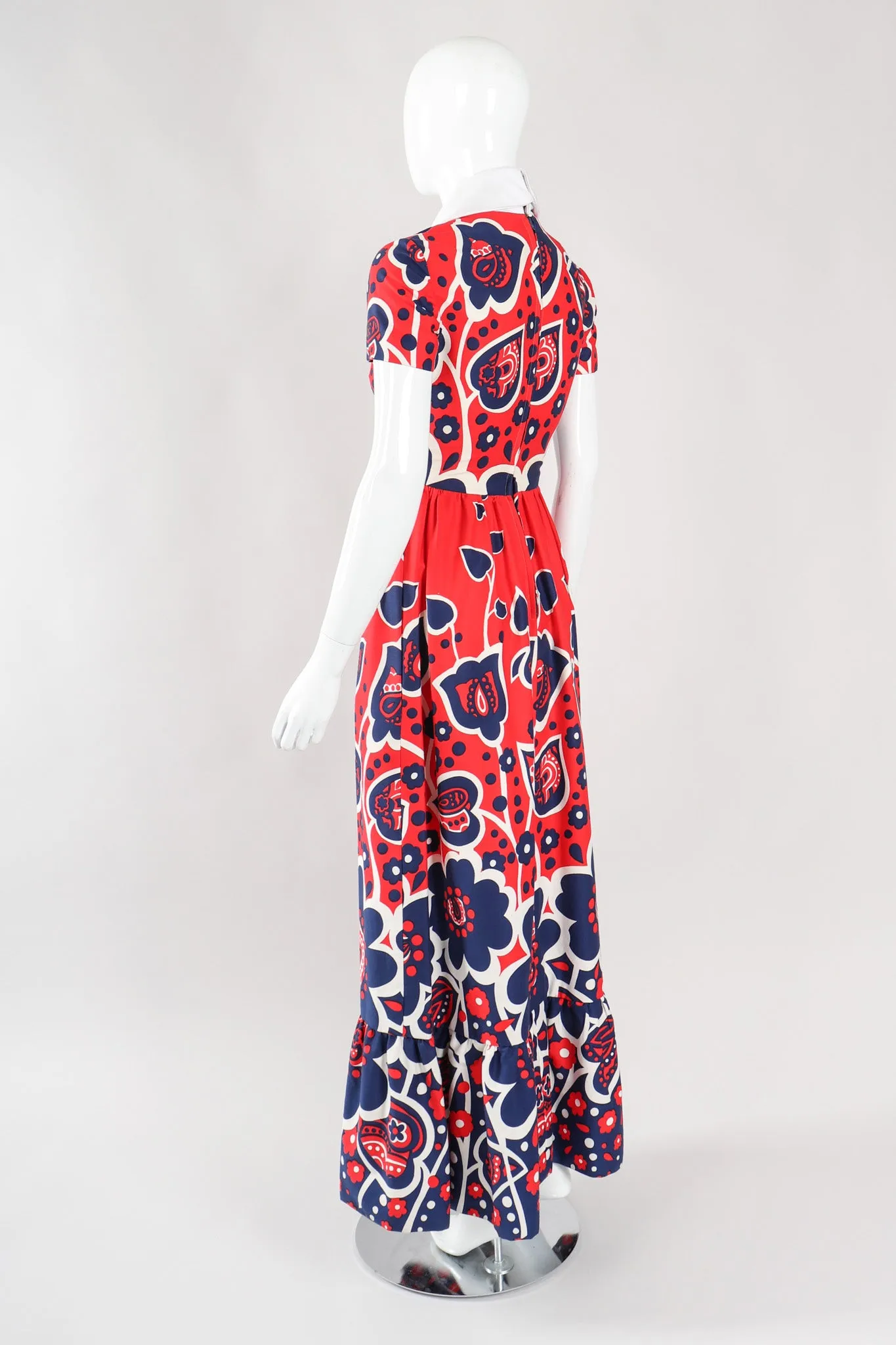 Shawl Collar Floral Dress