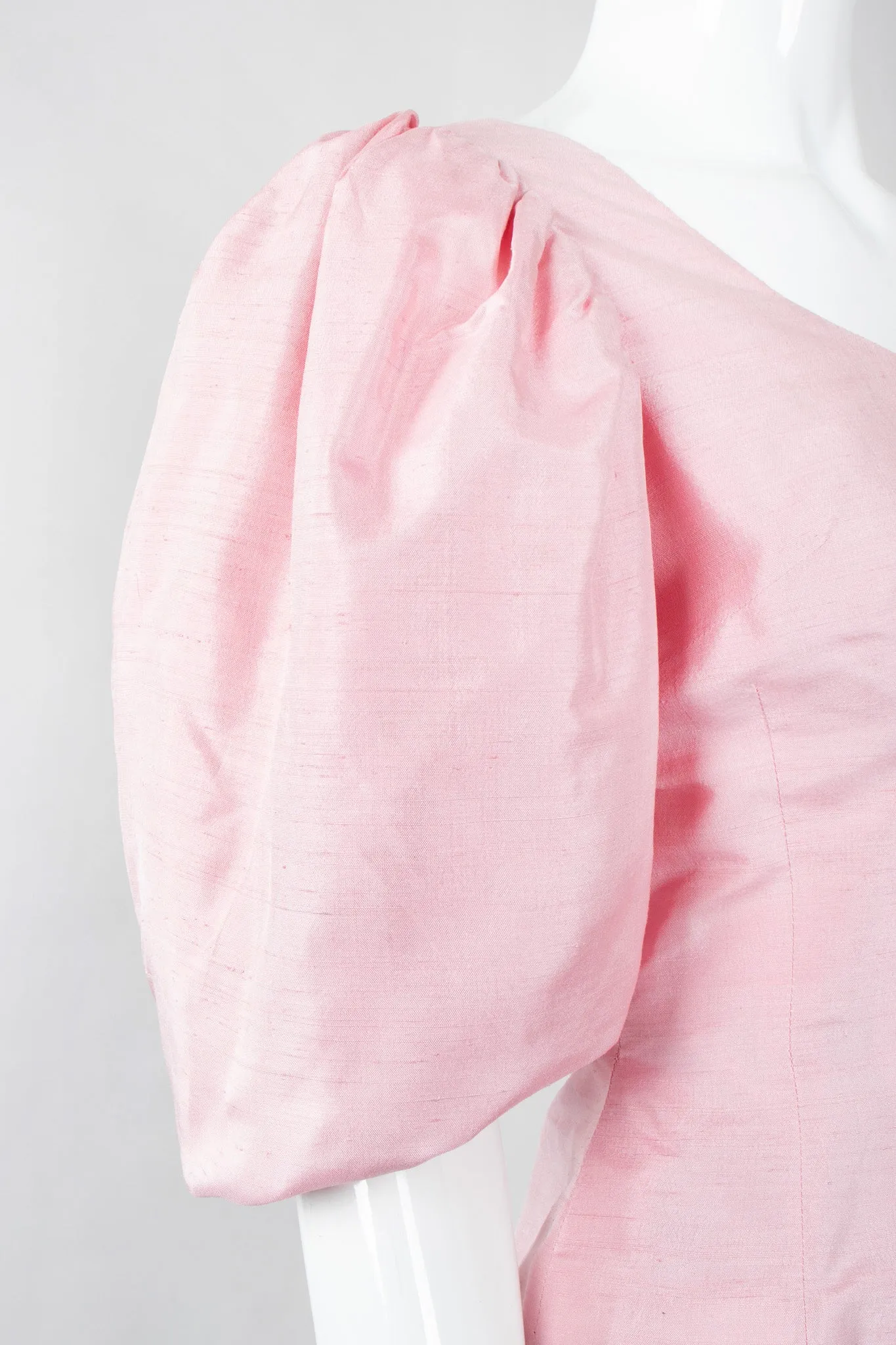 Silk Balloon Sleeve Top & Ball Skirt Set