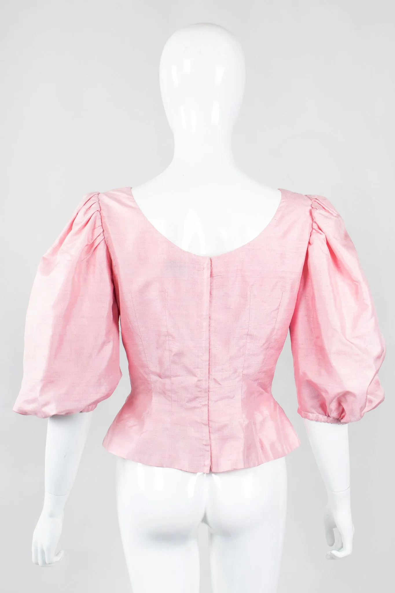 Silk Balloon Sleeve Top & Ball Skirt Set