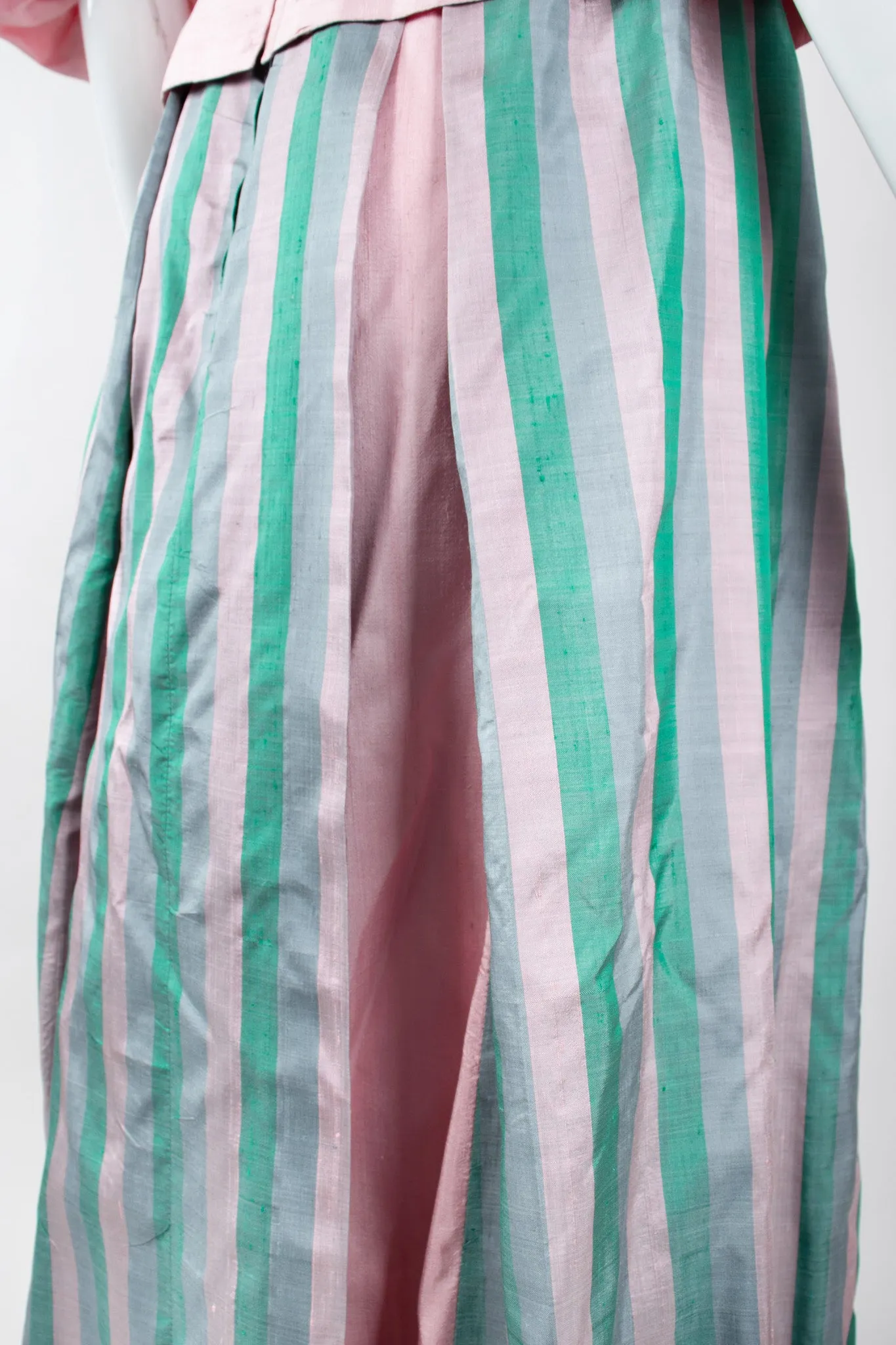 Silk Balloon Sleeve Top & Ball Skirt Set