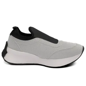 sillver Glitter Slip-On Sneakers
