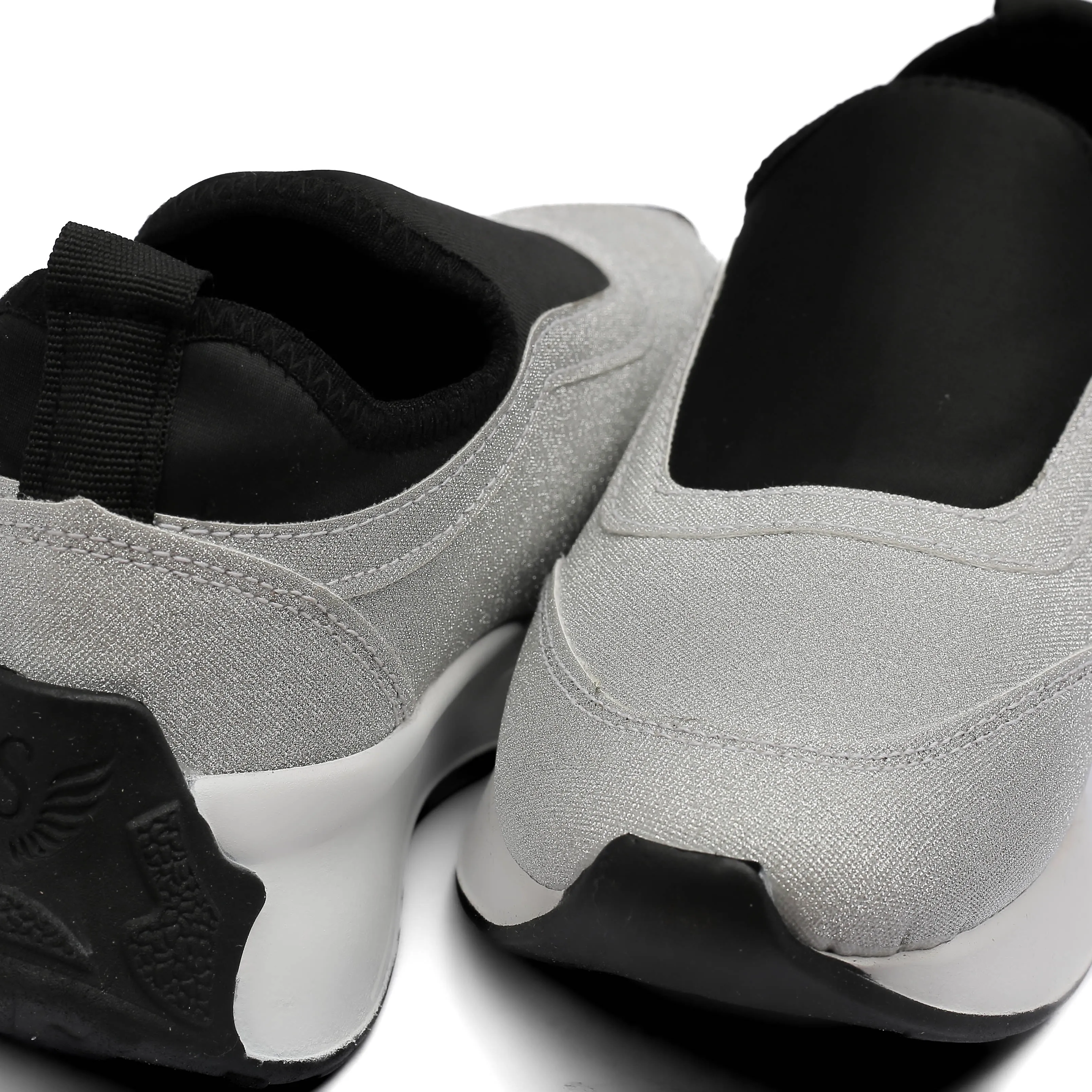 sillver Glitter Slip-On Sneakers