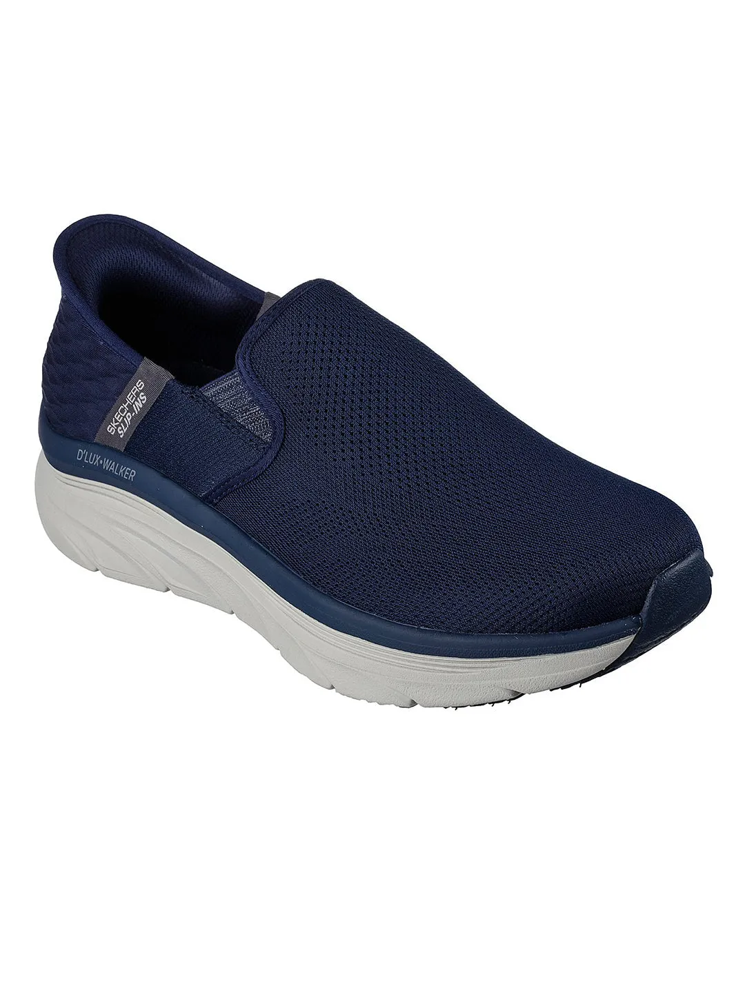 Skechers Navy Men Dlux Walker Orford Slip On Sneakers