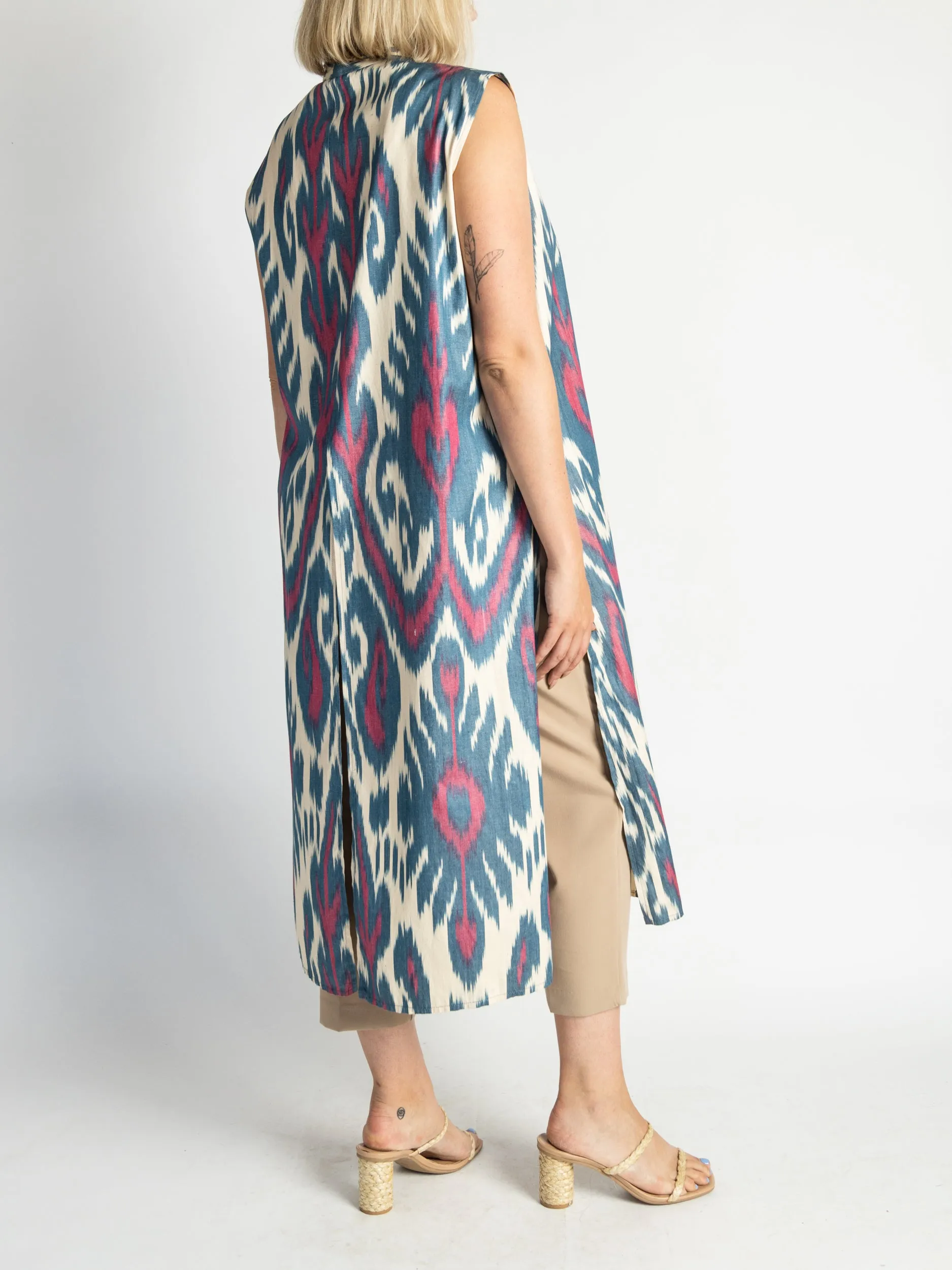 Sleeveless Cotton Caftan
