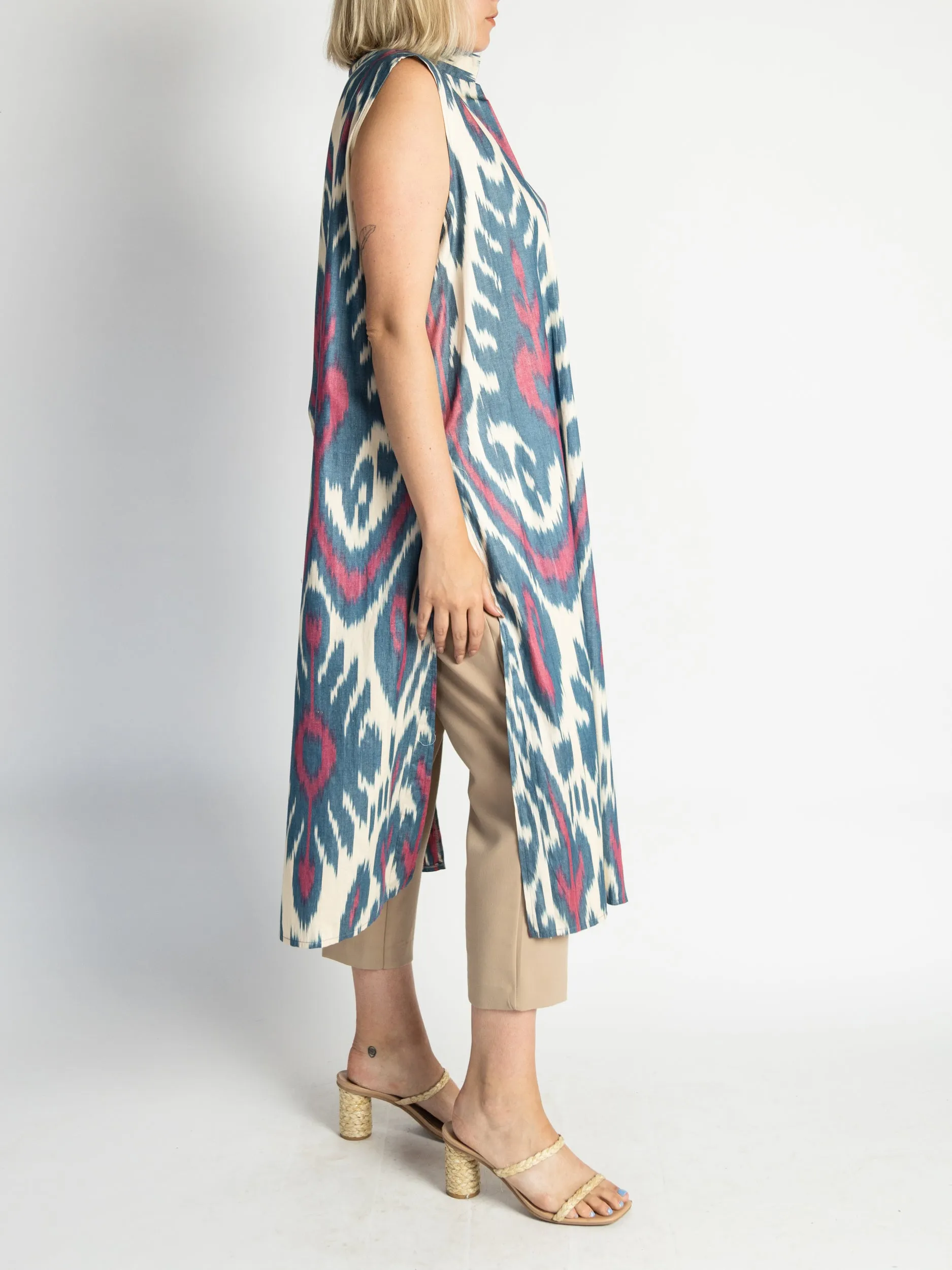 Sleeveless Cotton Caftan