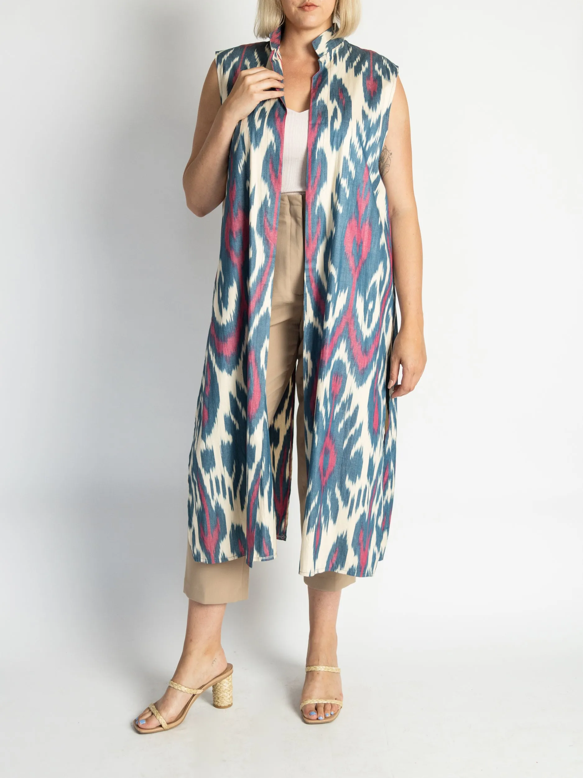 Sleeveless Cotton Caftan