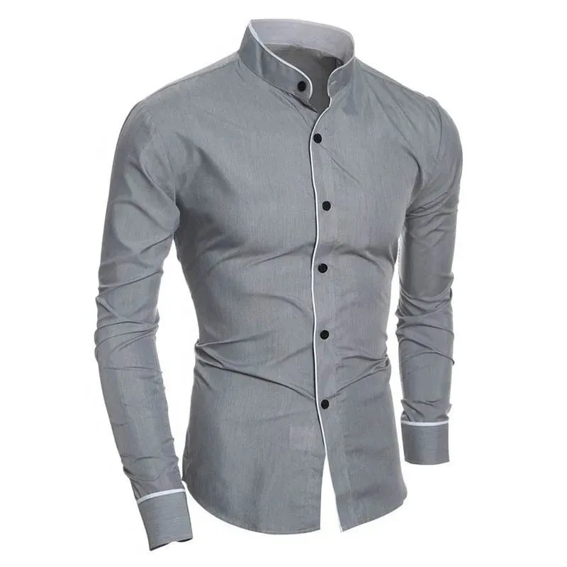 Slim Fit Long Sleeve Men's Shirt