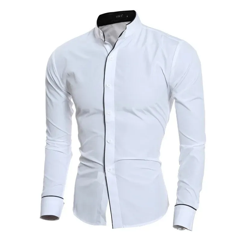 Slim Fit Long Sleeve Men's Shirt