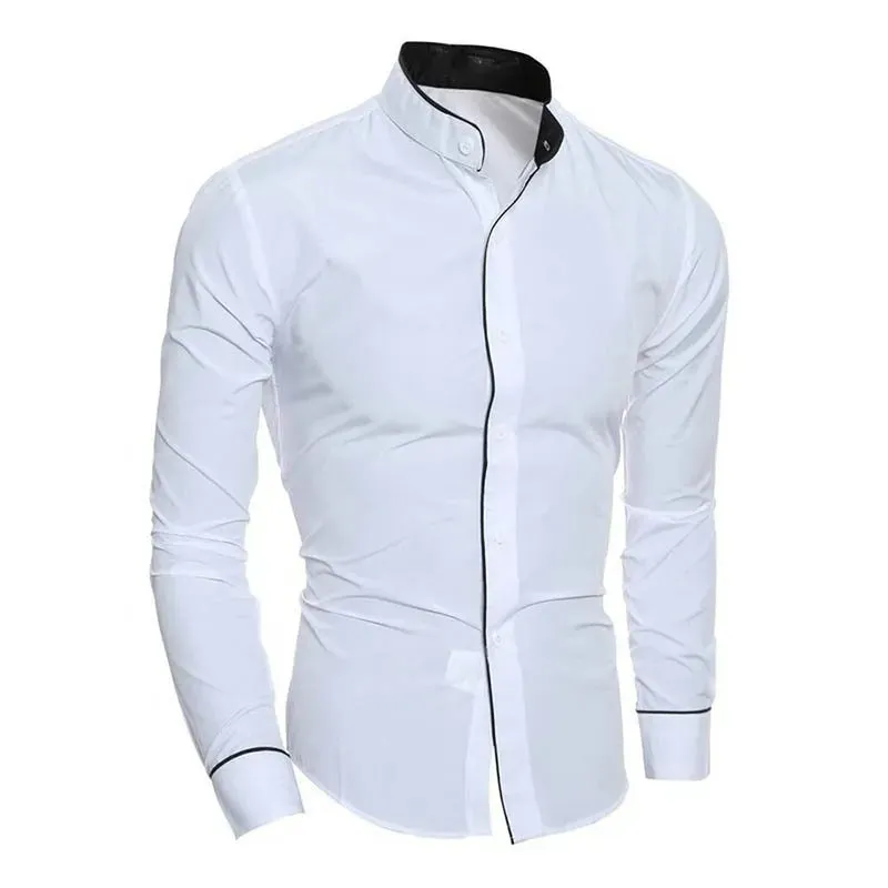 Slim Fit Long Sleeve Men's Shirt
