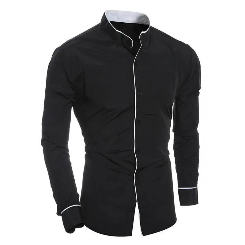 Slim Fit Long Sleeve Men's Shirt