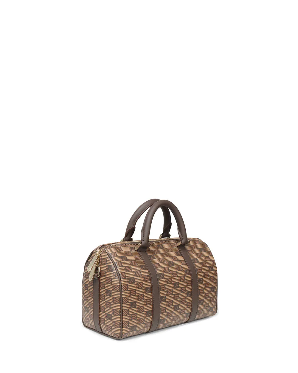 Small Boston Travel Tote Bag in Chocolate