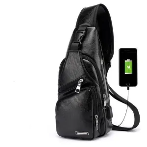 Smart Crossbody USB Charger Chest Bag