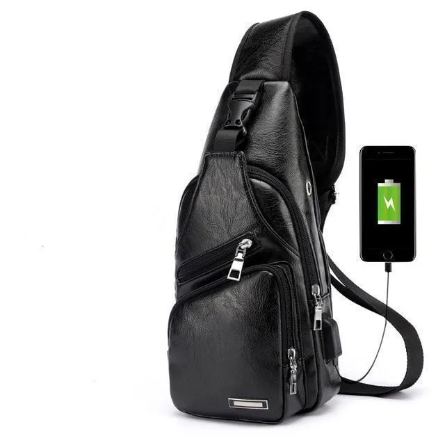 Smart Crossbody USB Charger Chest Bag