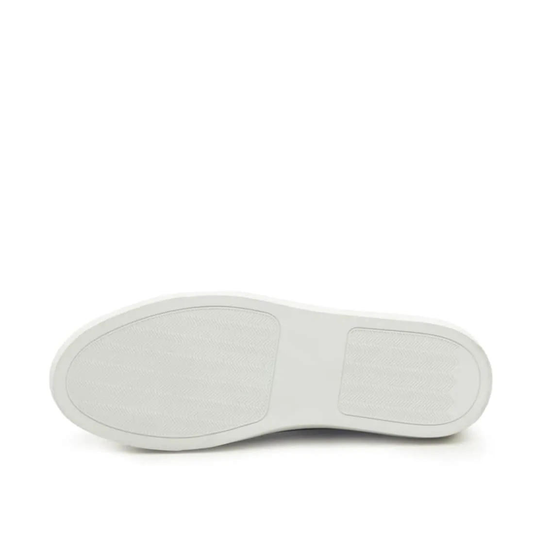 Sneakers Slip On en cuir grainé marron clair - Semelles Blanches