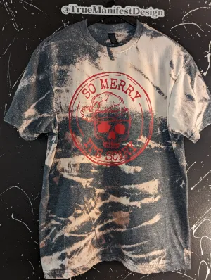 So Merry Its Scary Acid Wash Tee