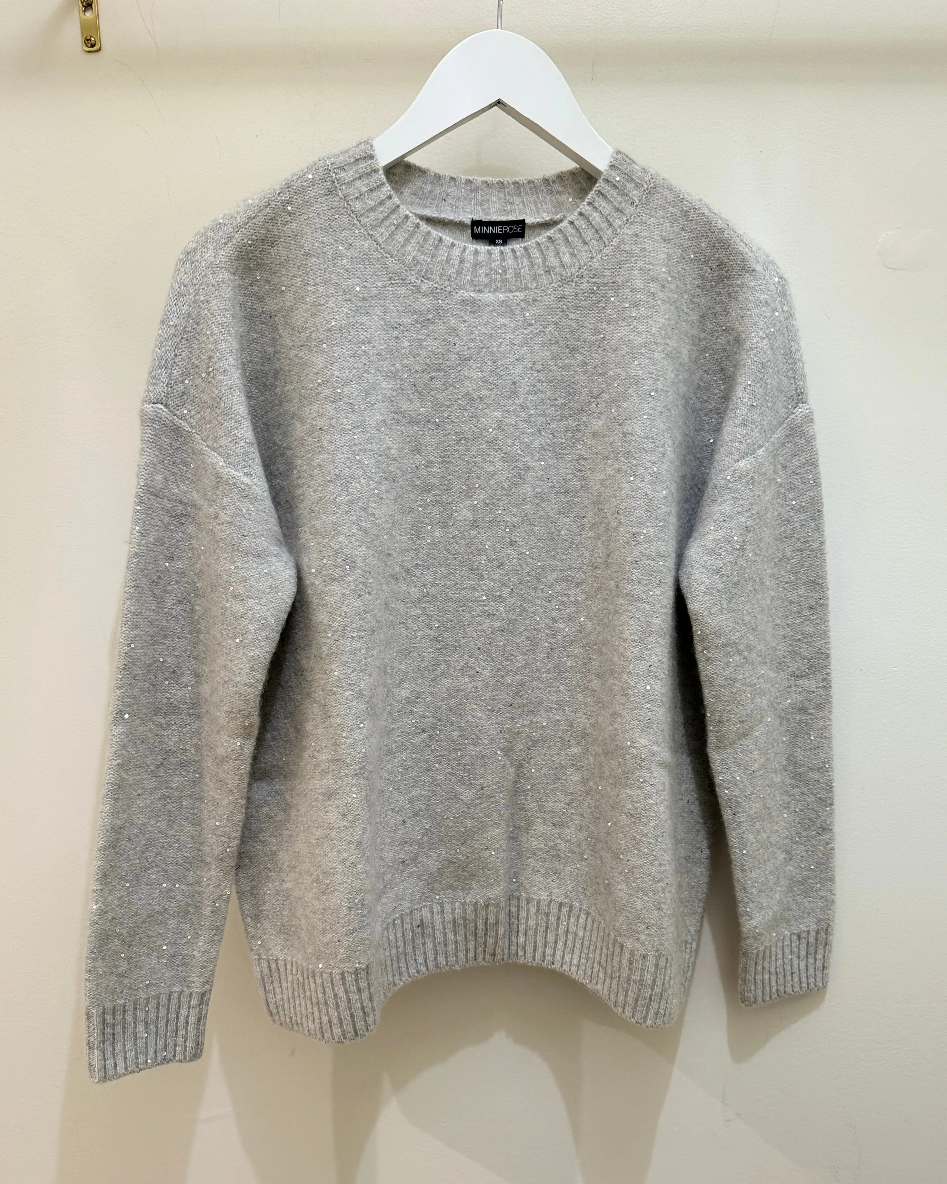 Sparkle Cashmere Boxy Crew