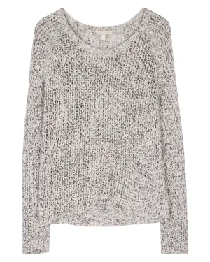 Speckled Cotton Knit Pullover
