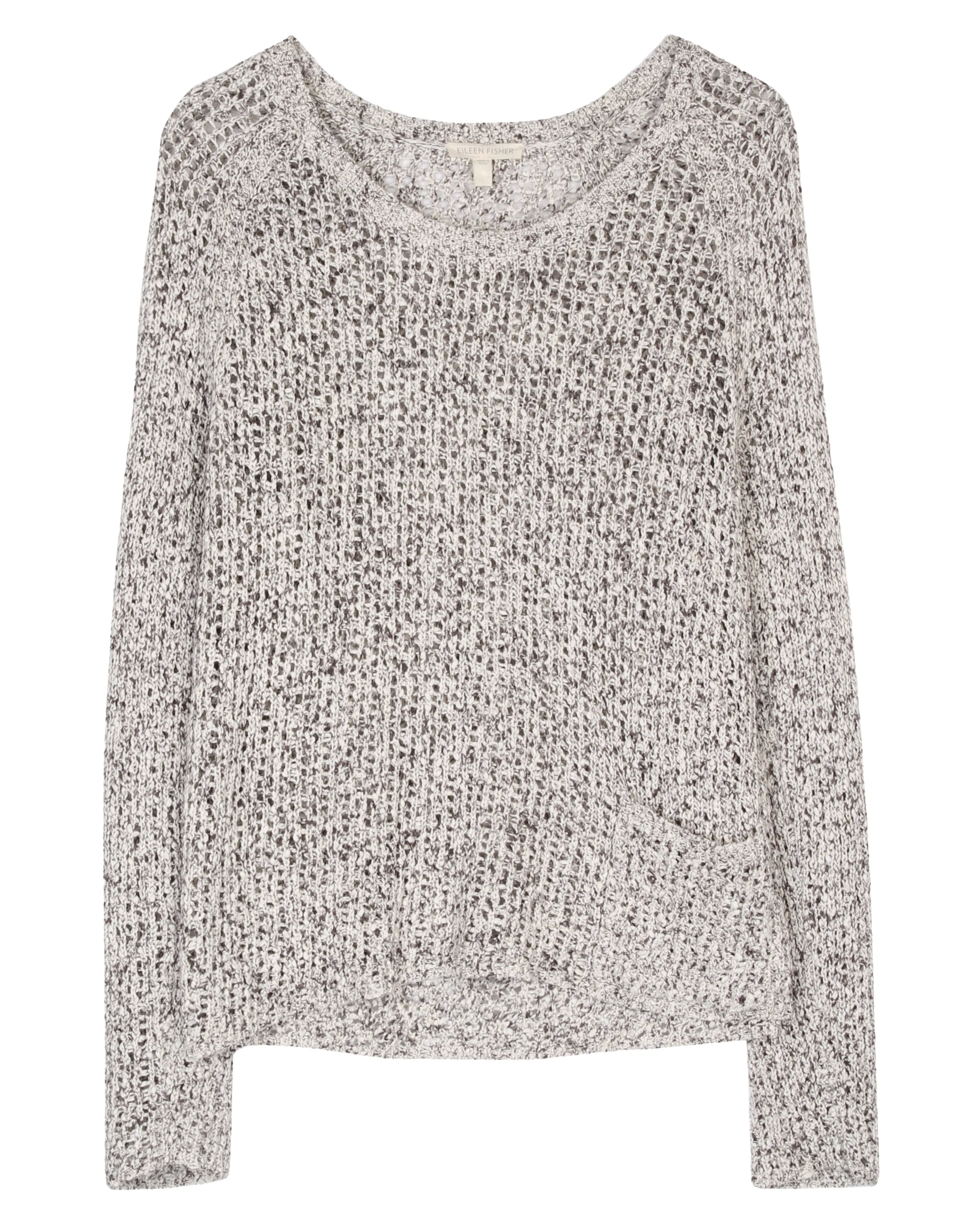 Speckled Cotton Knit Pullover