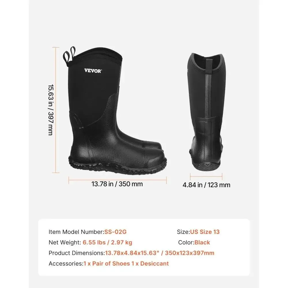 Steel Toe Rubber Boots Waterproof