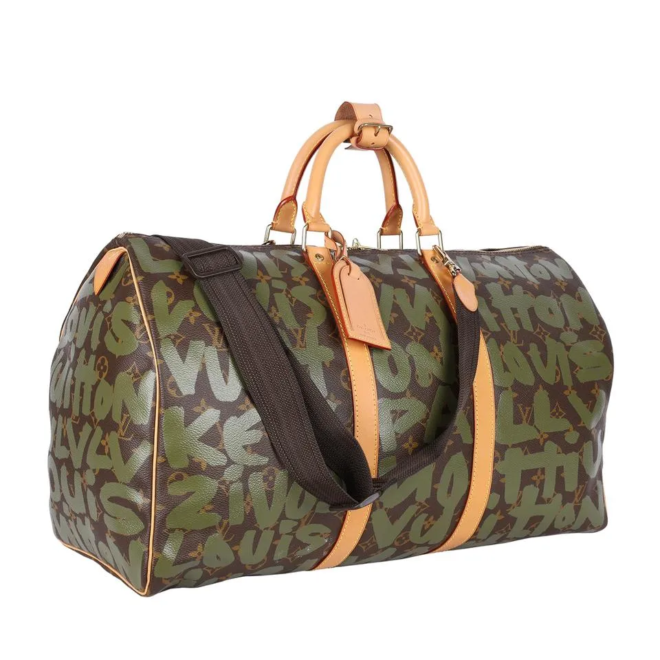 Stephen Sprouse Monogram Graffiti Keepall 50 Duffle Bag (Authentic Pre-Owned)