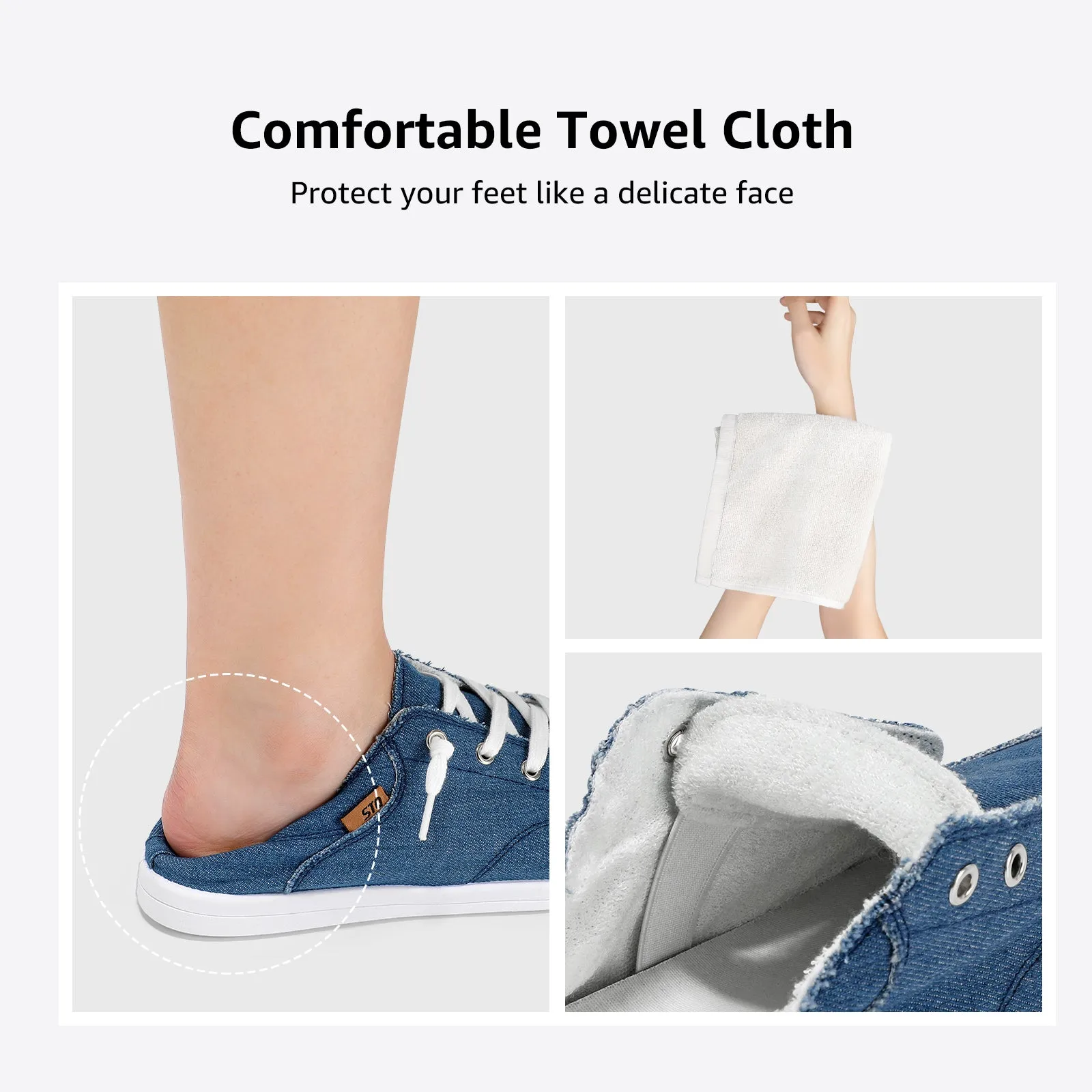 STQ Slip on Sneakers for Women Casual Canvas Shoes Machine Washable
