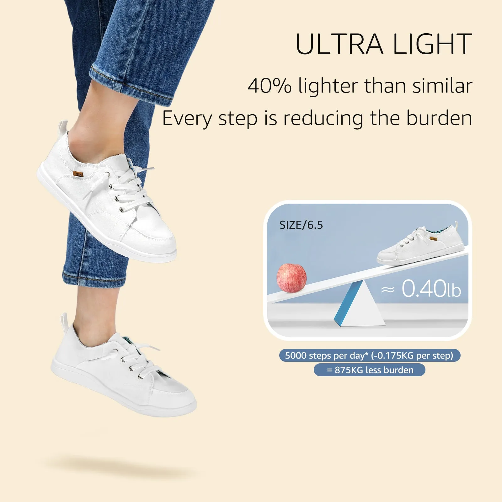 STQ Slip on Sneakers for Women Casual Canvas Shoes Machine Washable