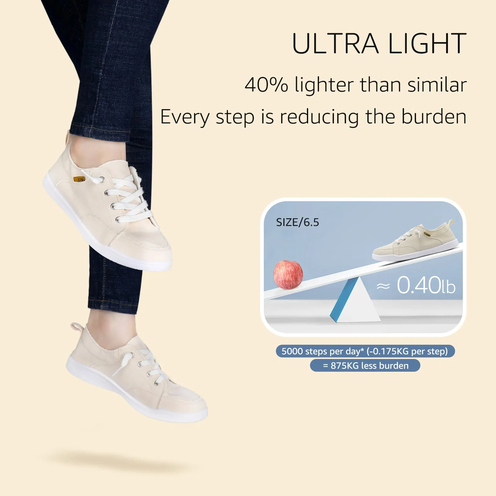 STQ Slip on Sneakers for Women Casual Canvas Shoes Machine Washable