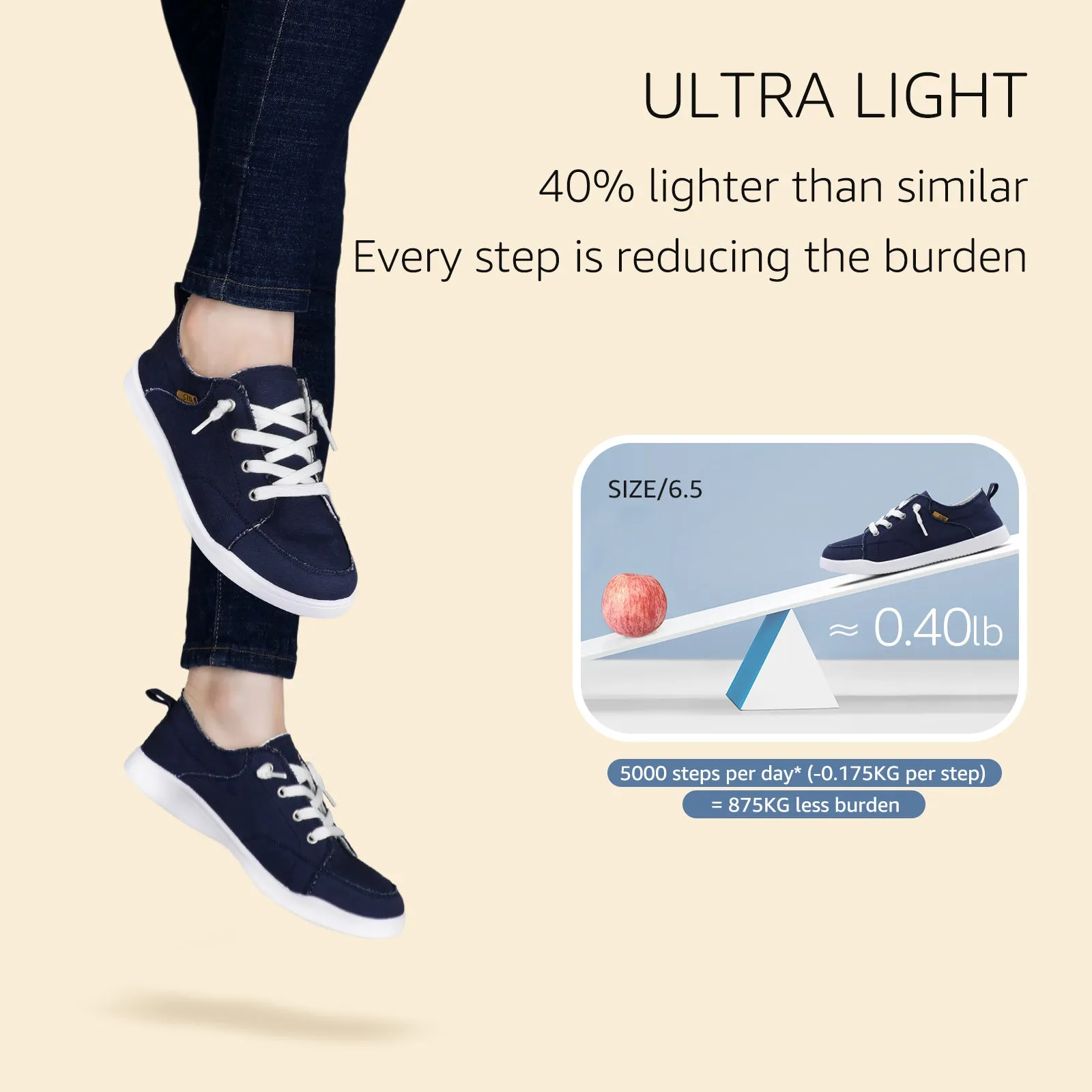 STQ Slip on Sneakers for Women Casual Canvas Shoes Machine Washable