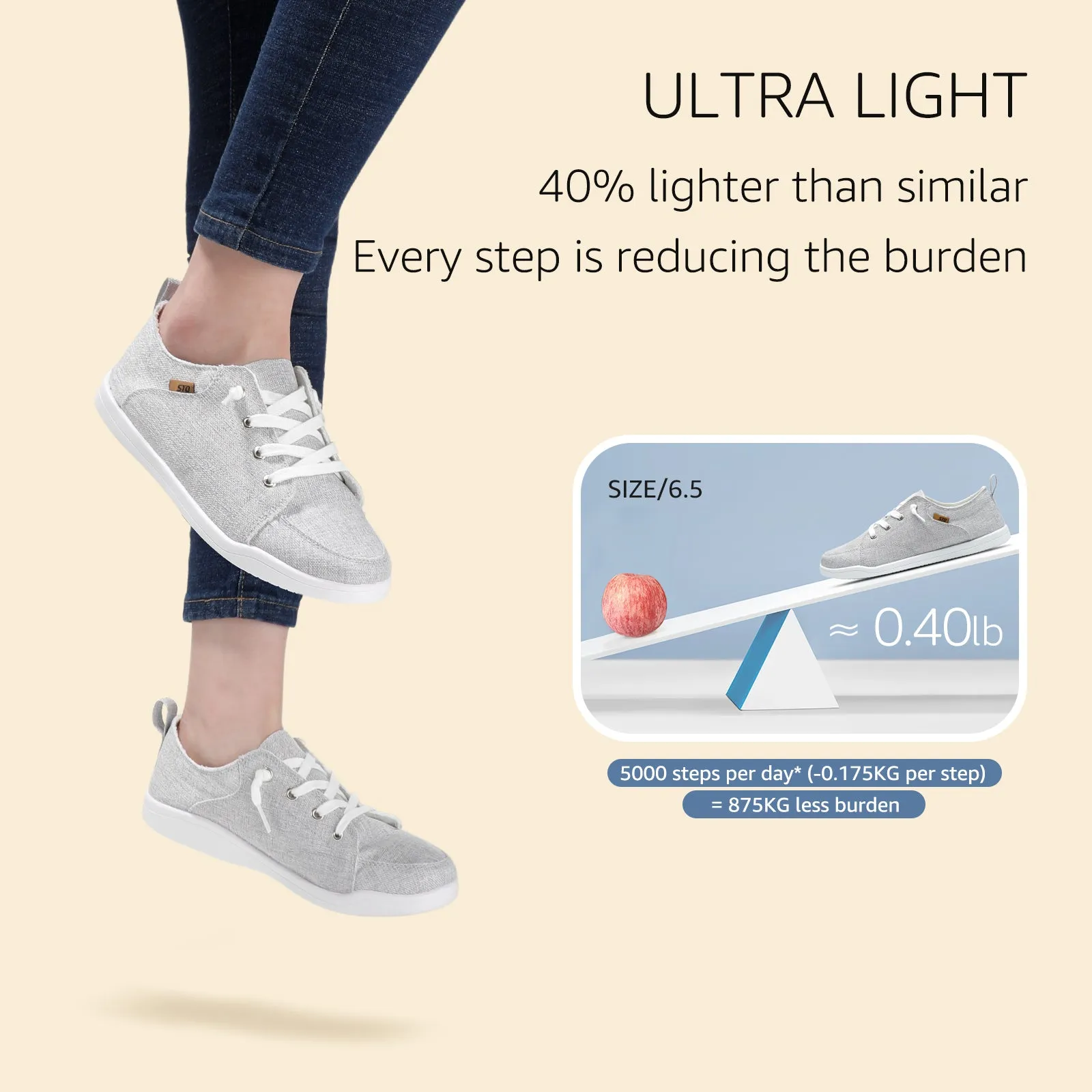STQ Slip on Sneakers for Women Casual Canvas Shoes Machine Washable