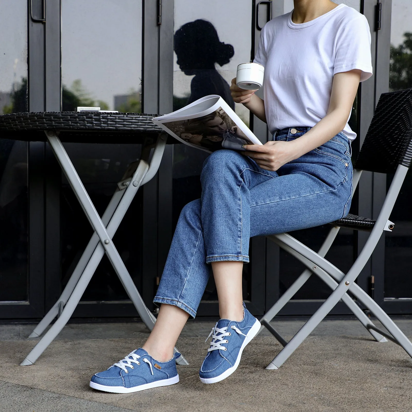 STQ Slip on Sneakers for Women Casual Canvas Shoes Machine Washable