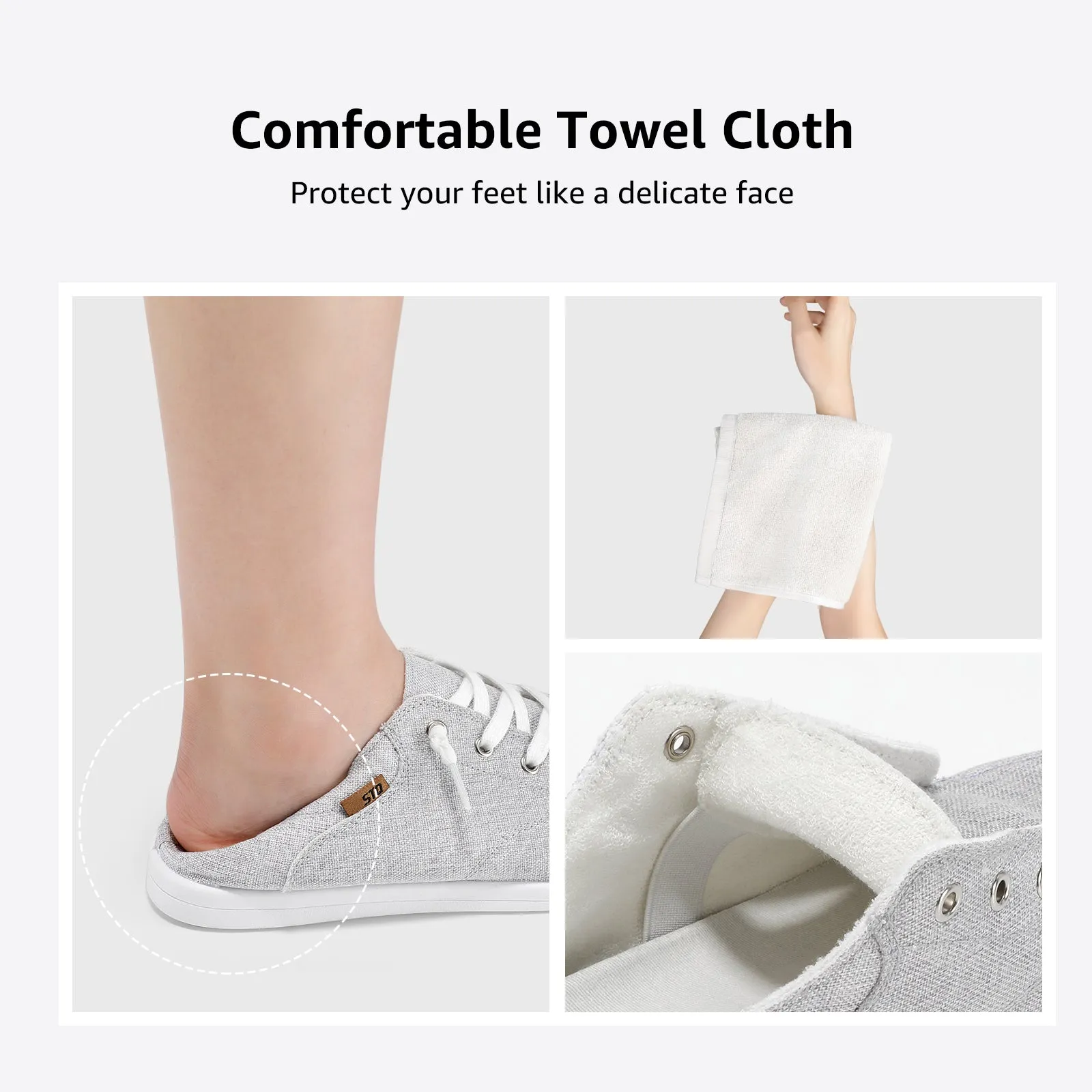 STQ Slip on Sneakers for Women Casual Canvas Shoes Machine Washable