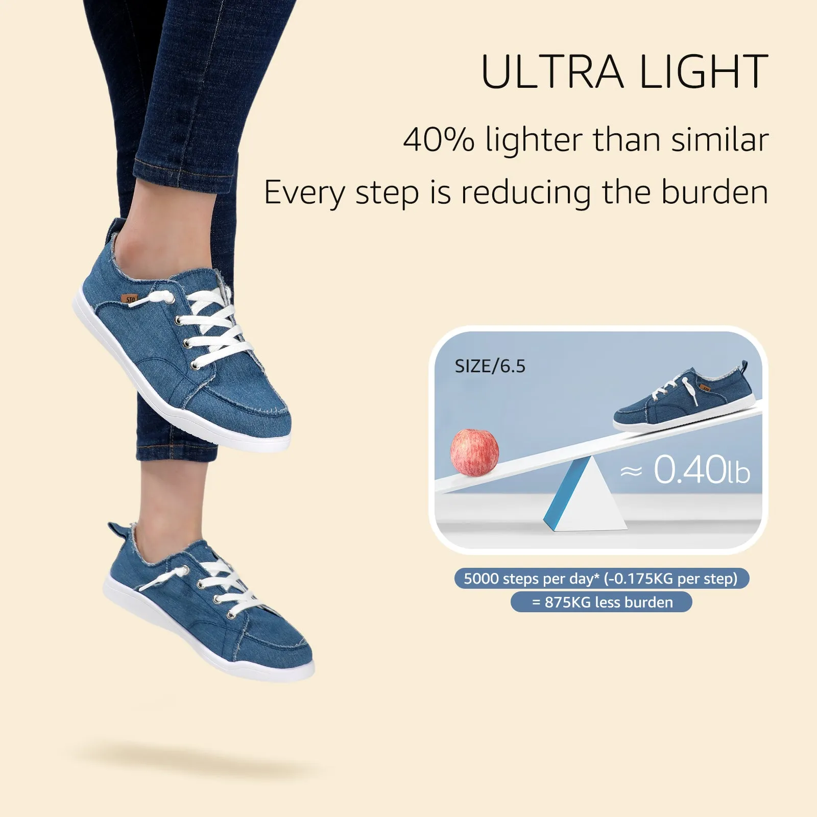 STQ Slip on Sneakers for Women Casual Canvas Shoes Machine Washable