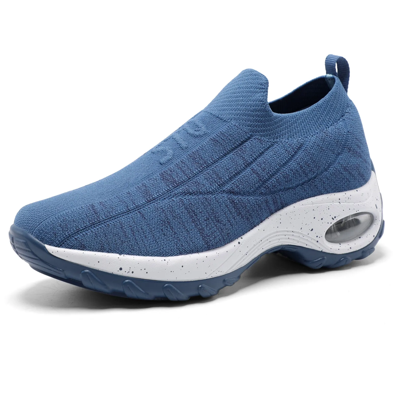 STQ Womens Slip on Walking Shoes Breathable Non Slip Work Shoes Comfortable Air Cushion Orthopedic Sneakers with Arch Support
