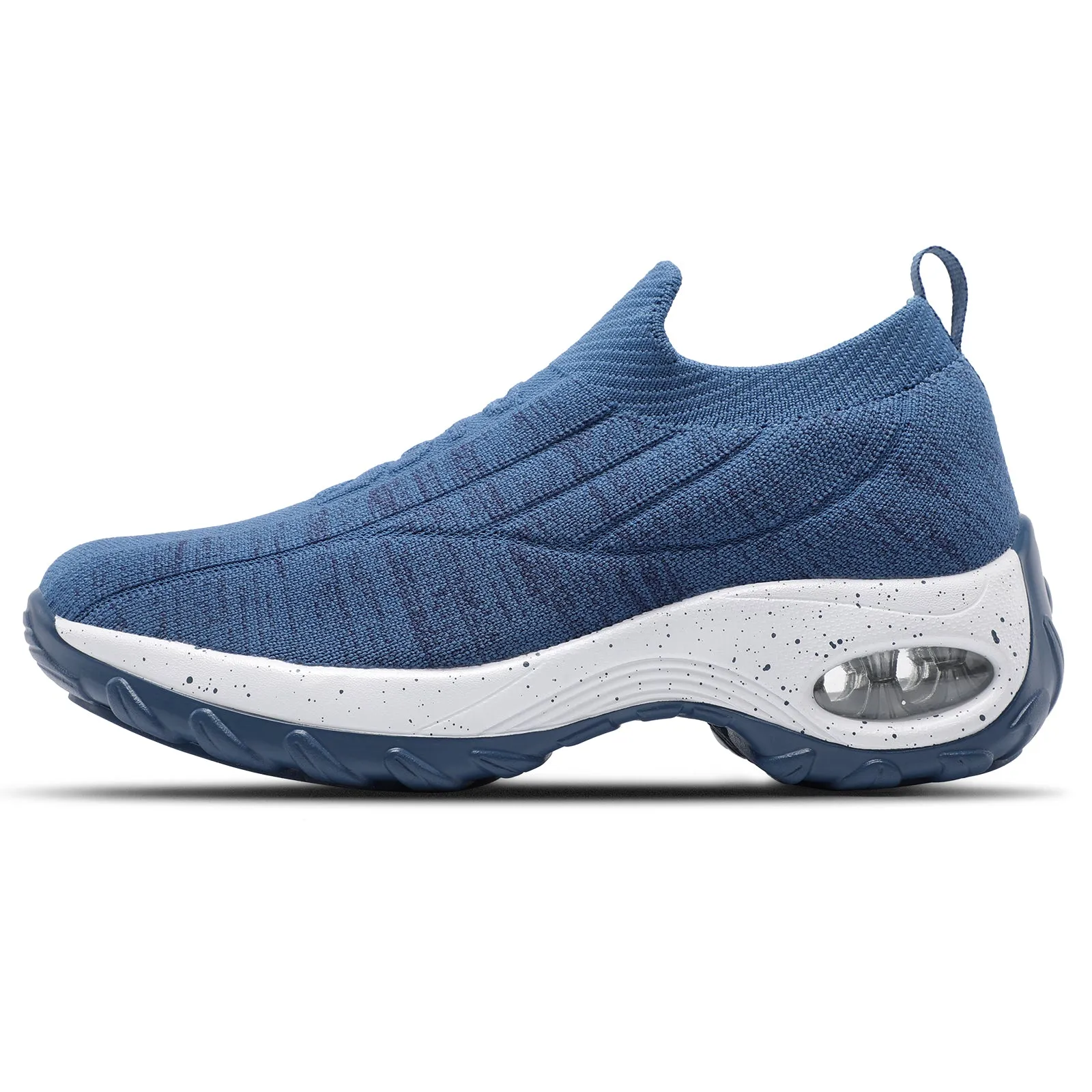 STQ Womens Slip on Walking Shoes Breathable Non Slip Work Shoes Comfortable Air Cushion Orthopedic Sneakers with Arch Support