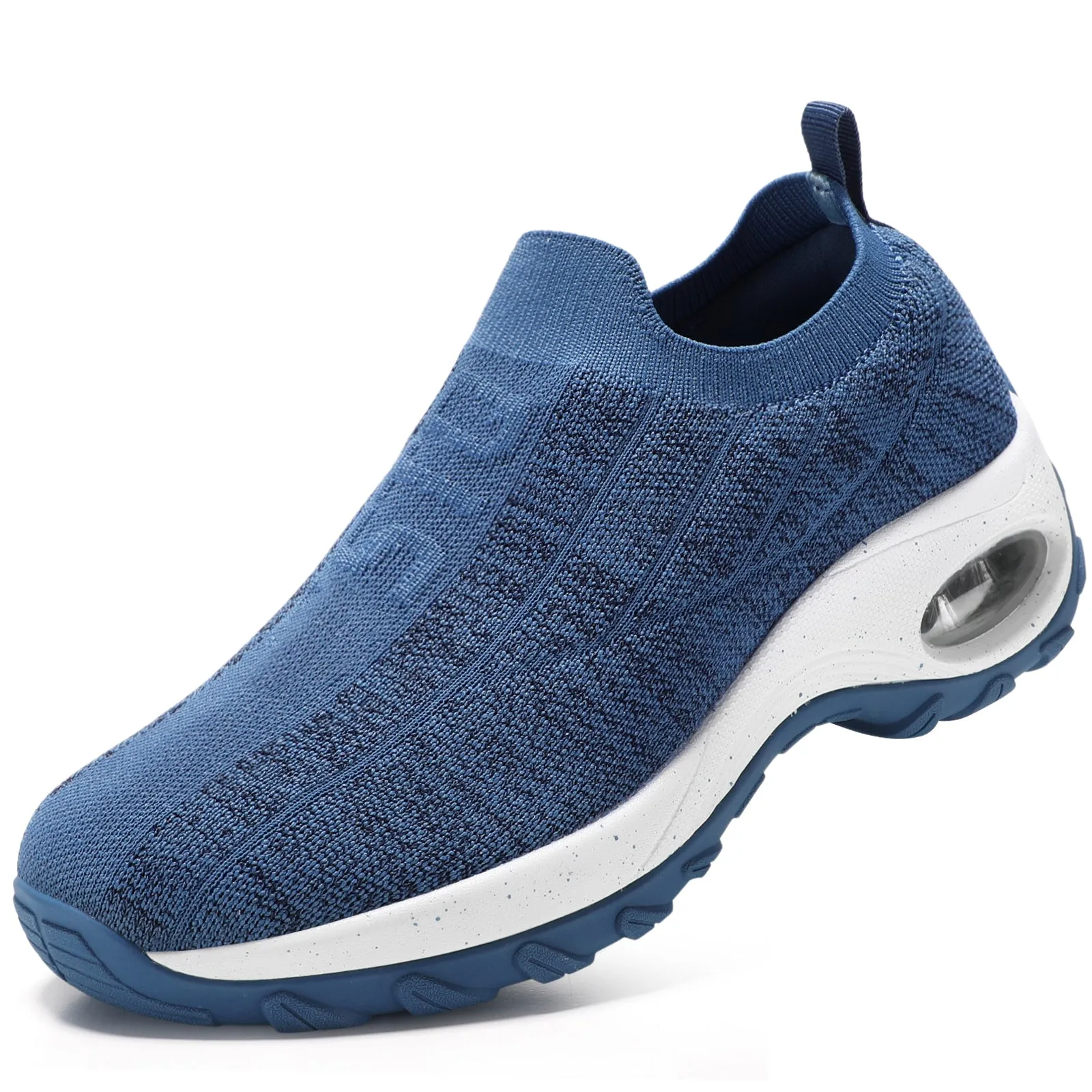STQ Womens Slip on Walking Shoes Breathable Non Slip Work Shoes Comfortable Air Cushion Orthopedic Sneakers with Arch Support